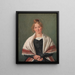 Portret van Hanne Wanscher née Wegener - Constantin Hansen — ingelijst kunstwerk aan de muur