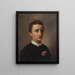 portret van de toekomstige assistent- en promovendi-leraar August Weis - Constantin Hansen — ingelijst kunstwerk aan de muur