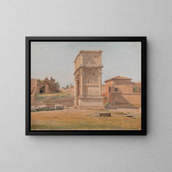 L'boog van Titus in Rome - Constantin Hansen — ingelijst kunstwerk aan de muur