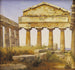 Het tempel van Athena in Paestum - Constantin Hansen — weergave van het kunstwerk