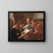 Drie jonge meisjes, de zusters kunstenaars Alvilde, Ida en Henriette - Constantin Hansen — ingelijst kunstwerk aan de muur