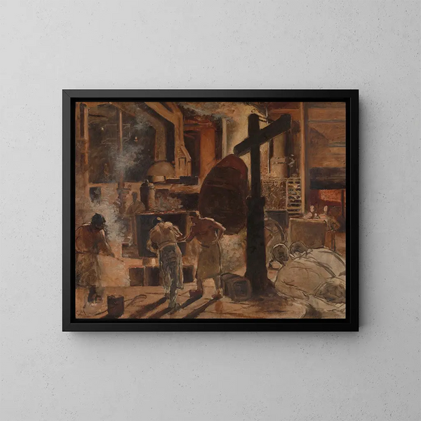 Staalfabrieken - Constantin Meunier — ingelijst kunstwerk aan de muur