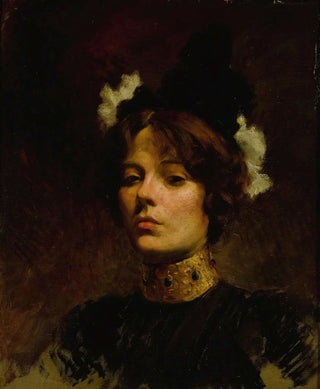 Continental School - Portrait Of A Woman With A Jeweled Collar.webp