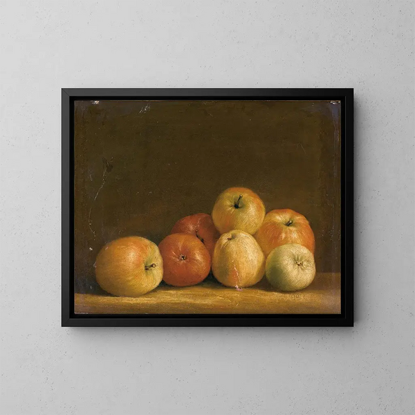 Natuurstudie met appels - Ecole Continentale — ingelijst kunstwerk aan de muur