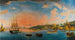 Uitzicht op de Bosporus - Continentale School — weergave van het kunstwerk