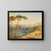 Lac Nemi met de Pontijnse moerassen op de achtergrond - Copley Fielding — ingelijst kunstwerk aan de muur