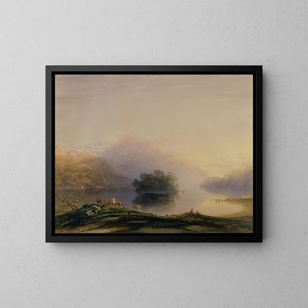 Loch Katrine - Copley Fielding — ingelijst kunstwerk aan de muur