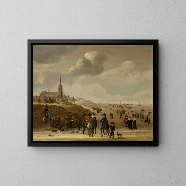 Scheveningen - Cornelis Beelt — ingelijst kunstwerk aan de muur