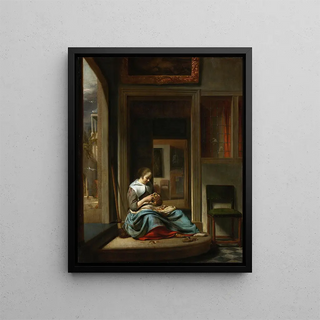 Cornelis Bisschop - Woman Peeling an Apple.webp