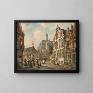 Cornelis Christiaan Dommelshuizen - The Fish market in Groningen.webp