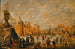 Skaters on a frozen canal with fortifications beyond - Cornelis Droochsloot — artwork view