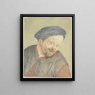 Cornelis Dusart - Brustbild eines sich nach rechts beugenden Bauerns.webp