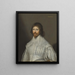 portret van een traditionele heer die algemeen wordt geïdentificeerd als John Digby, 1e graaf van Bristol - Cornelis Jonson van Ceulen — ingelijst kunstwerk aan de muur