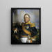 Portrait painting of Hendrik Merkus, Baron de Kock, army commander and, after 1826, Lieutenant Governor-General of the Dutch East Indies - Cornelis Kruseman — framed artwork on a wall
