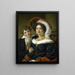 Rudolphina Wilhelmina Elizabeth de Sturler, tweede echtgenote van graaf Johannes van den Bosch, met hun zoon Richard Leeuwenhart - Cornelis Kruseman — ingelijst kunstwerk aan de muur