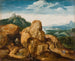 Landschap met de Vlucht naar Egypte - Cornelis Massijs — weergave van het kunstwerk