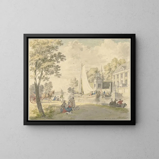 Cornelis Pronk - Zomers landtafereel met plezierschepen.webp