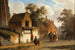 Een dorpstraat - Cornelis Springer — weergave van het kunstwerk