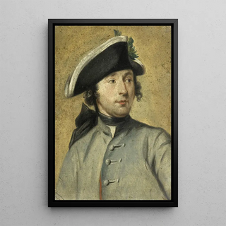 Cornelis Troost - Portrait of Ludolf Backhuysen II Painter and Dragoon Grandson of the Marine Painter Ludolf Backhuysen I.webp