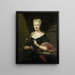 van het portret van Maria Magdalena Stavenisse, echtgenote van Jacob de Witte d'Elkerzee, adviseur van Zierikzee - Cornelis Troost — ingelijst kunstwerk aan de muur