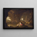 Nymfen die baden in een landschap - Cornelis van Poelenburch — ingelijst kunstwerk aan de muur