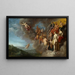 Psyché carried to Olympus by Mercury - Cornelis van Poelenburch — framed artwork on a wall