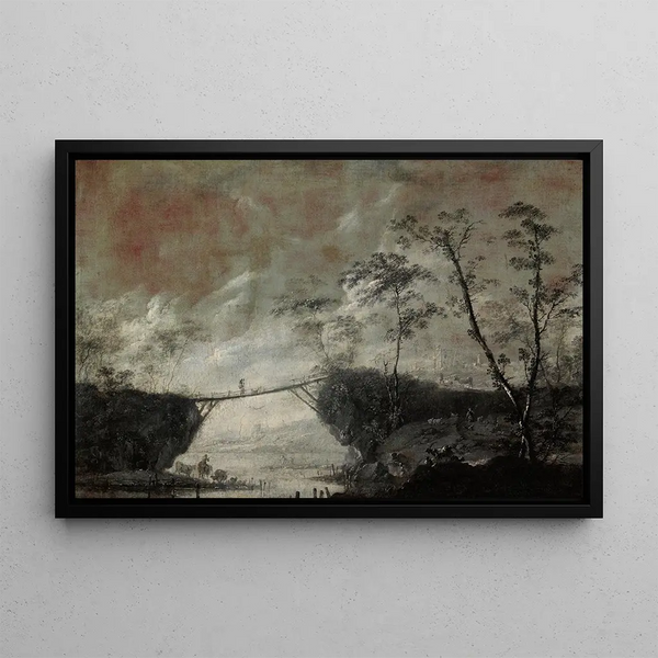 Cornelis de Bie - Landscape with a Bridge.webp