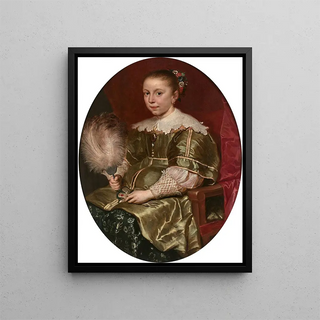 Cornelis de Vos - Portrait de jeune fille lventail.webp