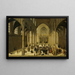 van een interieur van een kerk met Christus die predikt voor een congregatie - Cornelis van Dalem — ingelijst kunstwerk aan de muur
