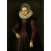 Reproductie van het schilderij Portret van Brechtje Overrijn van Schoterbosch - Cornelis van der Voort