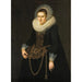 Reproductie van het schilderij Portret van een vrouw van 22 jaar - Cornelis van der Voort