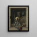Silverware in an open cabinet - Cornelius Norbertus Gijsbrechts — framed artwork on a wall
