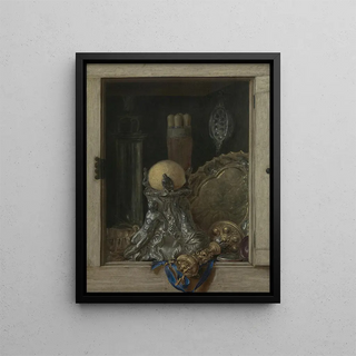 Cornelius Norbertus Gijsbrechts - Silverware in an Open Cabinet.webp