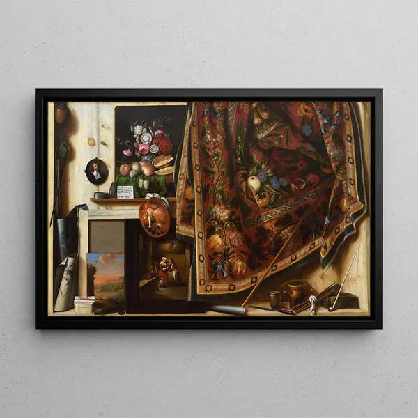 Cornelius Norbertus Gijsbrechts - Trompe Loeil A Cabinet In The Artists Studio.webp