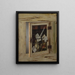 Trompe-l'œil Painting of a cabinet of curiosities with an ivory tankard - Cornelius Norbertus Gijsbrechts — framed artwork on a wall
