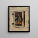 Trompe-l'œil An open cabinet of curiosities with a Hercules group - Cornelius Norbertus Gijsbrechts — framed artwork on a wall