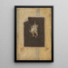 Paravent en trompe-l'œil avec une nature morte de deux oiseaux morts accrochés au mur - Cornelius Norbertus Gijsbrechts — framed artwork on a wall