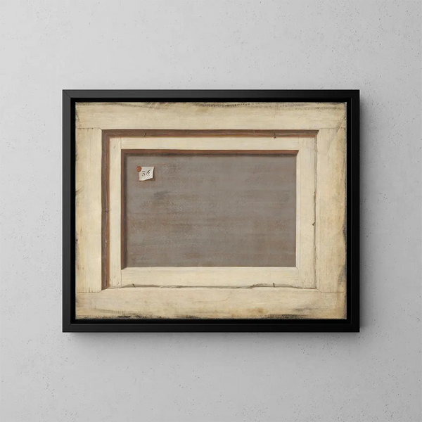 Trompe-l'œil: de achterkant van een ingelijst schilderij - Cornelius Norbertus Gijsbrechts — ingelijst kunstwerk aan de muur