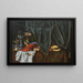Trompe-l'œil with breakfast piece and cups - Cornelius Norbertus Gijsbrechts — framed artwork on a wall