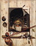 Trompe-l'œil with workshop wall and vanitas still life - Cornelius Norbertus Gijsbrechts — artwork view