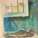 van een mannelijk lichaam op de autopsietafel - Edvard Munch — gepresenteerd in een interieur