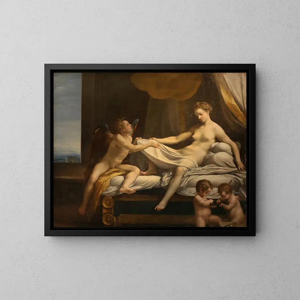 Danaé - Correggio — ingelijst kunstwerk aan de muur