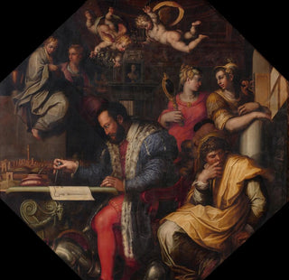 Cosimo étudie la prise de Sienne - Giorgio Vasari
