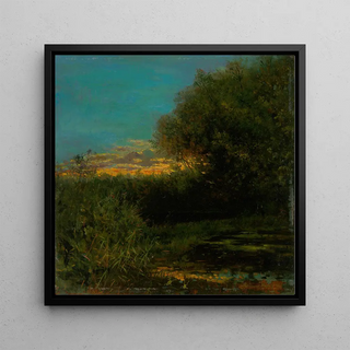 Coucher de soleil et ombre d'arbre - Eduard Majsch
