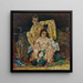 van een paar dat geknield zit, De Familie - Egon Schiele — ingelijst kunstwerk aan de muur