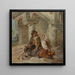 Italian couple painting - Johann Grund — framed artwork on a wall