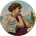 Hart op zijn lippen en ziel in zijn ogen - John William Godward — gepresenteerd in een interieur