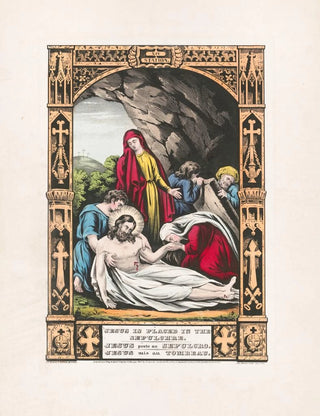 Currier Ives - Jesus is placed in the sepulchre.webp