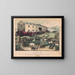L'arche de Noé - Currier & Ives — ingelijst kunstwerk aan de muur
