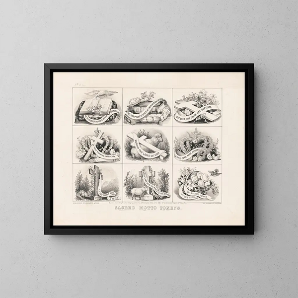Heilige muntstukken - Currier & Ives — ingelijst kunstwerk aan de muur